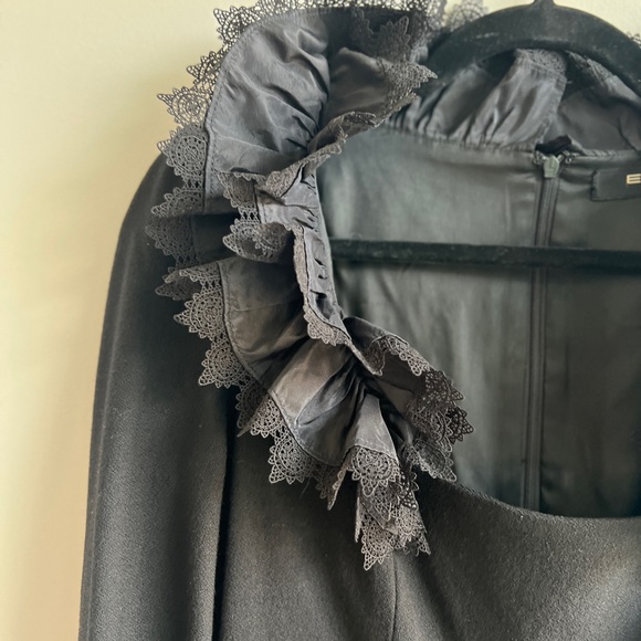 Etro Black Midi Dress with Ruffle Detail - Picture 5 of 10